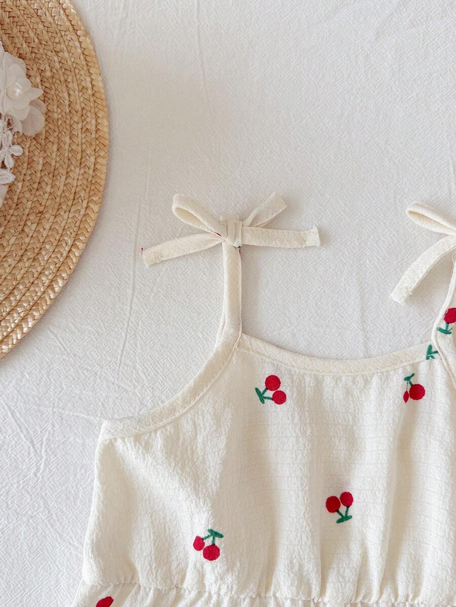 Cute Ditsy Floral Baby Girl Romper Sage Green Summer Outfit