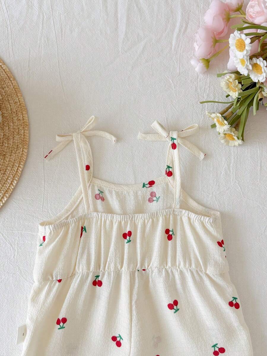 Cute Ditsy Floral Baby Girl Romper Sage Green Summer Outfit