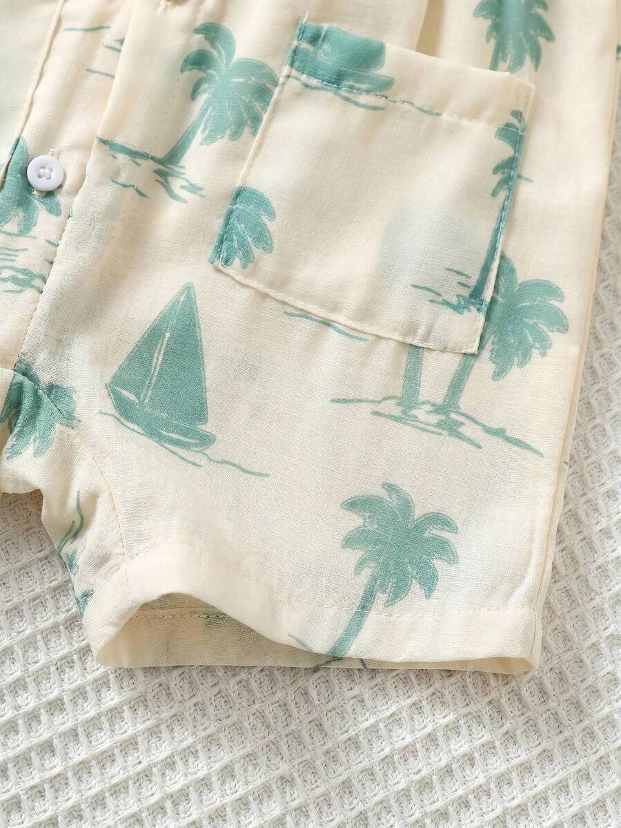 Baby Boy White Sleeveless Romper with Pockets Casual Short Jumpsuit for Everyday Wear