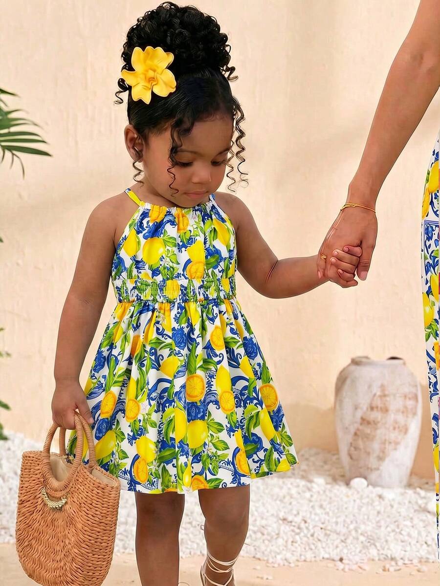 Baby Girl Leopard Print Sleeveless Dress Cute Summer Vacation Outfit Mommy and Me Matching Look