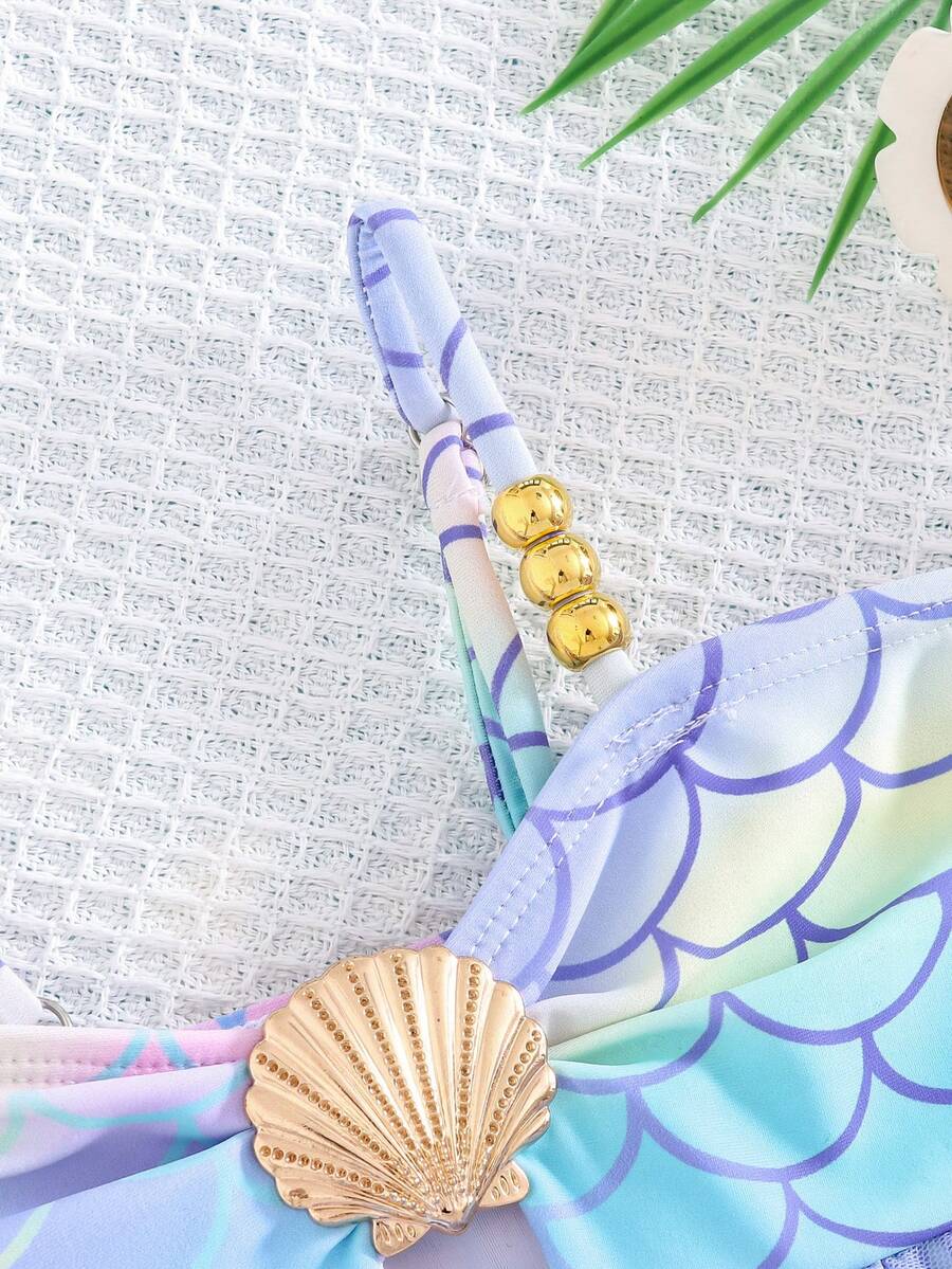 Baby Girls Minimalist Spaghetti Strap One Piece Swimsuit Casual Summer Beachwear