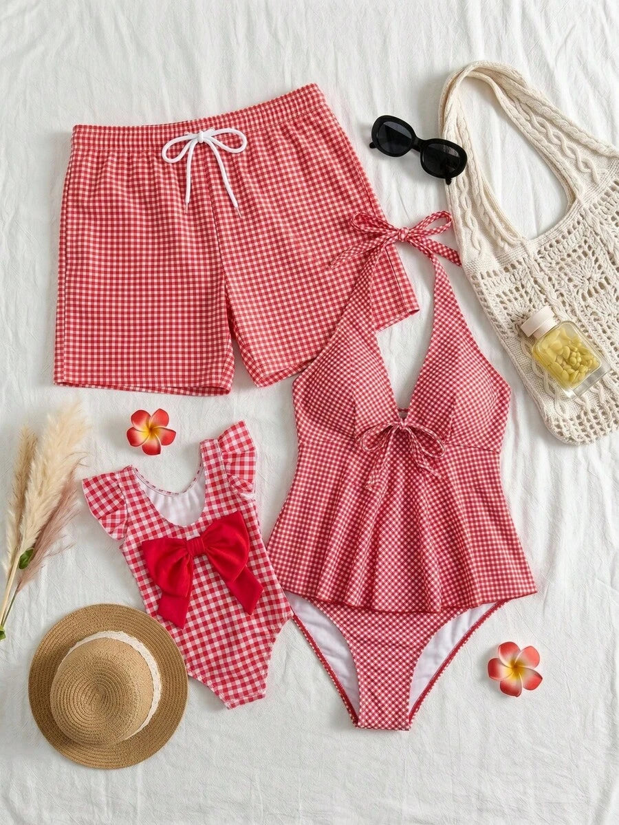 Baby Girls Minimalist Spaghetti Strap One Piece Swimsuit Casual Summer Beachwear