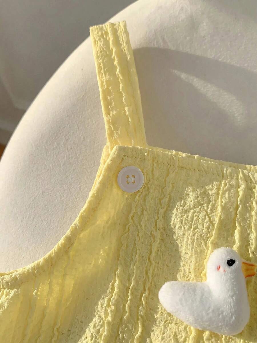 Baby Striped Bib Overalls and Bucket Hat 2 Piece Casual Summer Beach Outfit Set