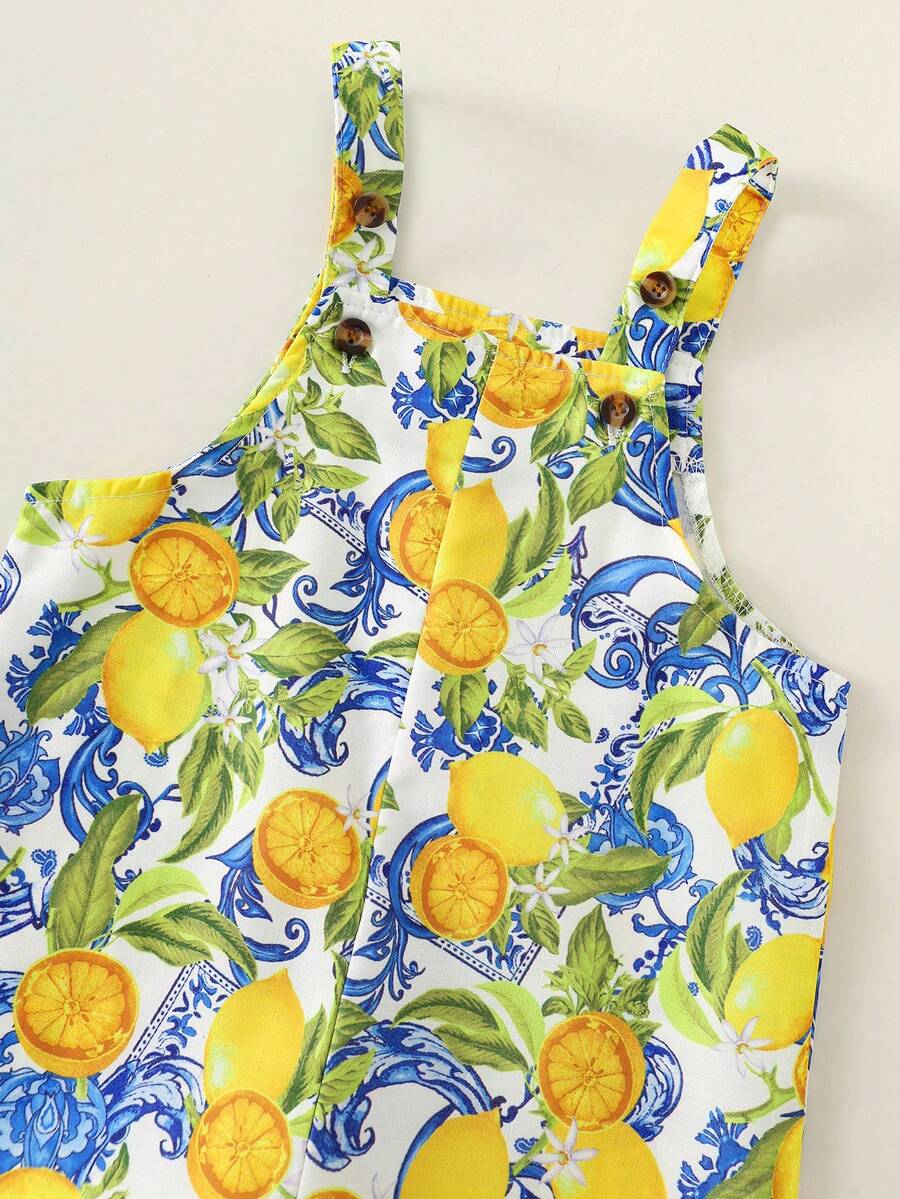 Baby Striped Bib Overalls and Bucket Hat 2 Piece Casual Summer Beach Outfit Set