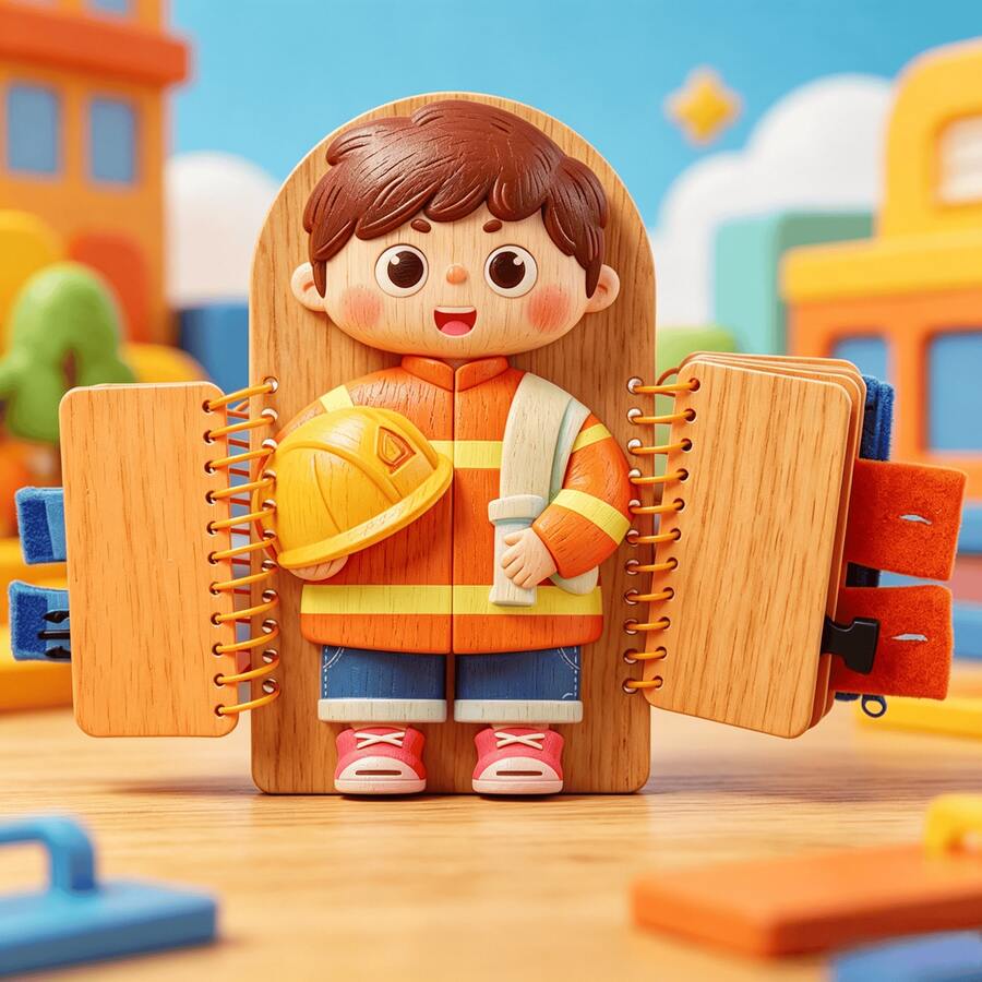 Montessori Busy Board for Toddlers – Sensory Learning Toy for Fine Motor & Dressing Skills