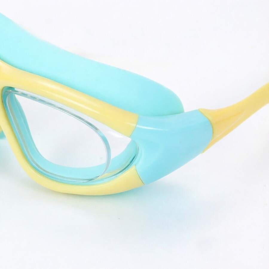 Anti-Fog Waterproof Swimming Goggles with Earplugs, Large Frame Silicone Swim Goggles