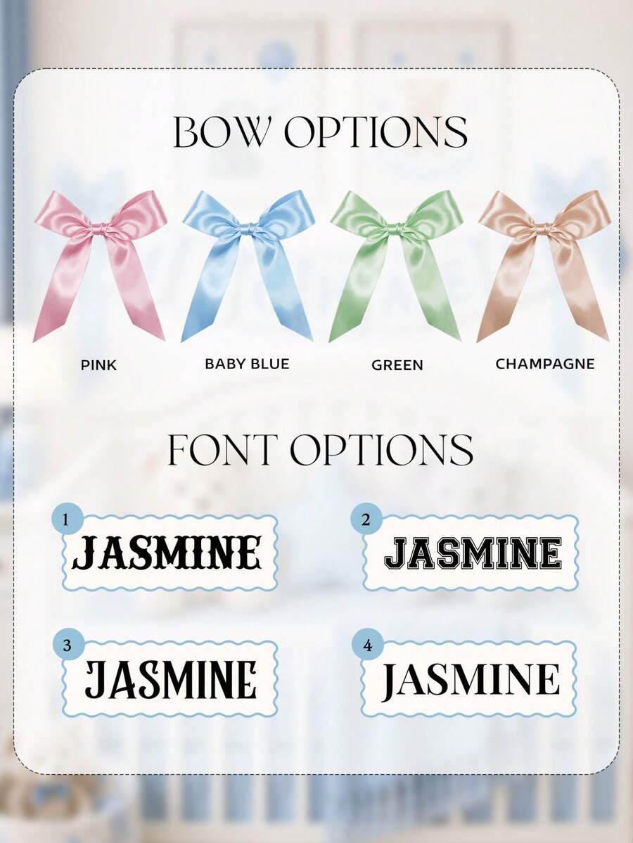 Personalized Embroidered Baby Name Banner – Custom Nursery Crib Decor & Newborn Gift