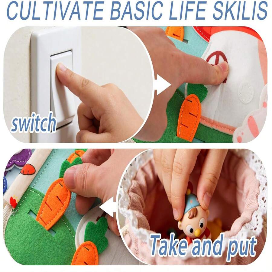 Felt Quiet Book for Babies – Interactive Animal Learning Toy