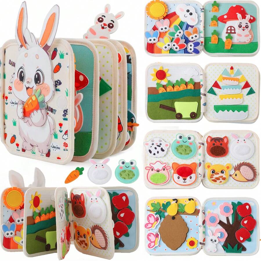 Felt Quiet Book for Babies – Interactive Animal Learning Toy