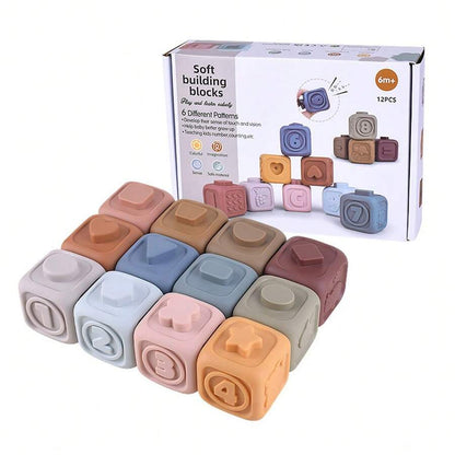 Baby Sensory Learning Toy Set – Soft Number Blocks, Animal Bowling Balls & Rainbow Stacking Rings