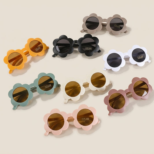 Flower Shape Baby Sunglasses - UV400 Protective Round Sun Glasses - Cute Outdoor Eyewear for Toddlers & Kids