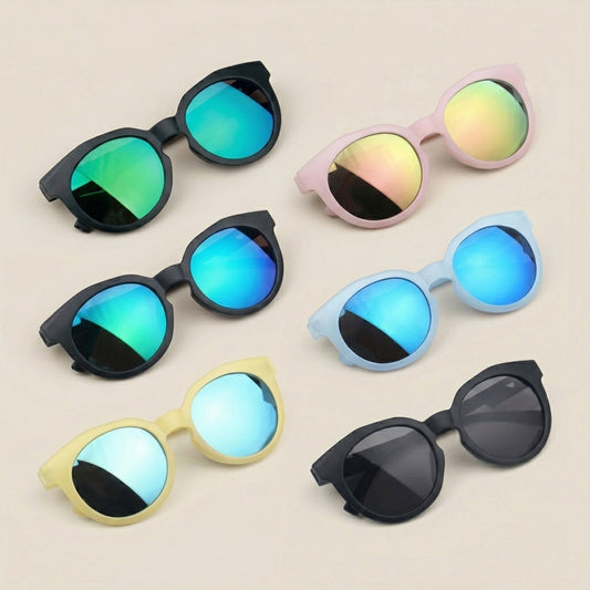 Candy Color Baby Sunglasses - UV400 Protective Round Frame - Children's Outdoor Sun-shading Eyewear