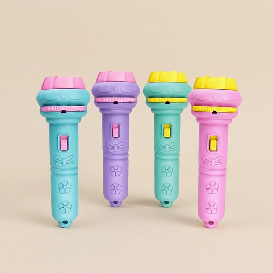 Bedtime Story Projector Flashlight - 10 Image Cards for Wall Projection - Interactive Night Light & Early Learning Toy for Kids