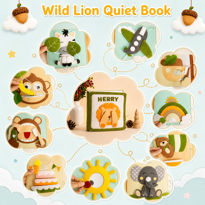 Personalized Quiet Book for Toddlers – Custom Name Felt Busy Book