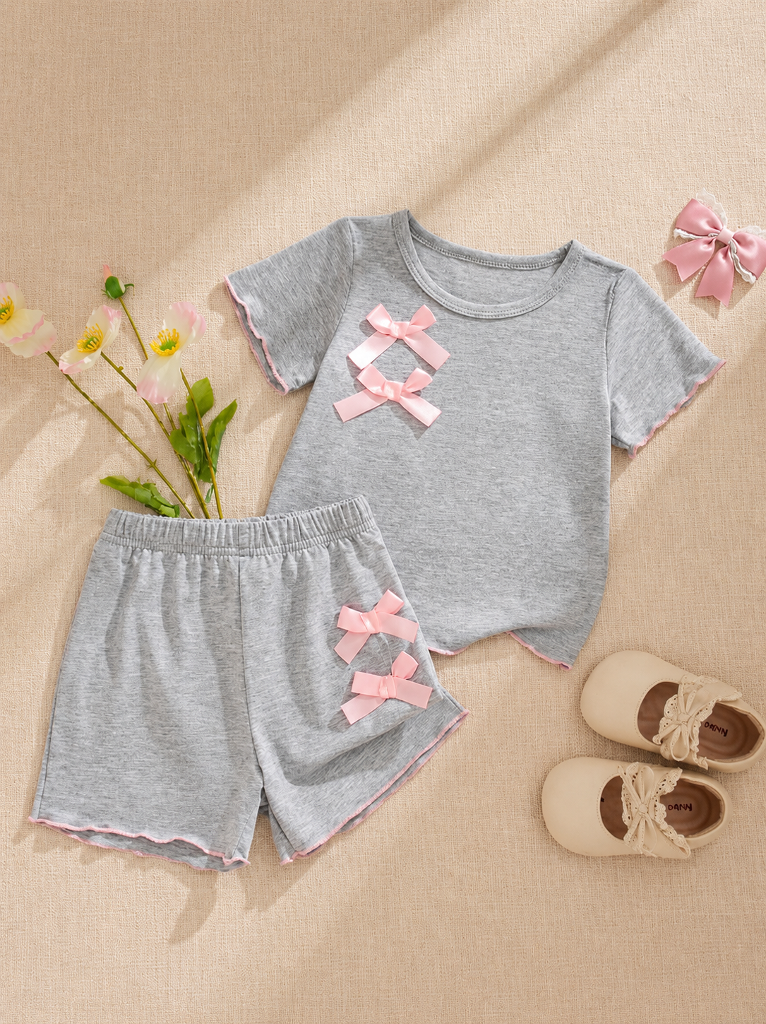 Pride Rainbow Short Sleeve Top & Shorts Set for Toddler Girls