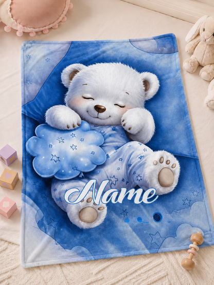 Personalized Name Blanket for Babies and Kids, Custom Printed Soft Blanket