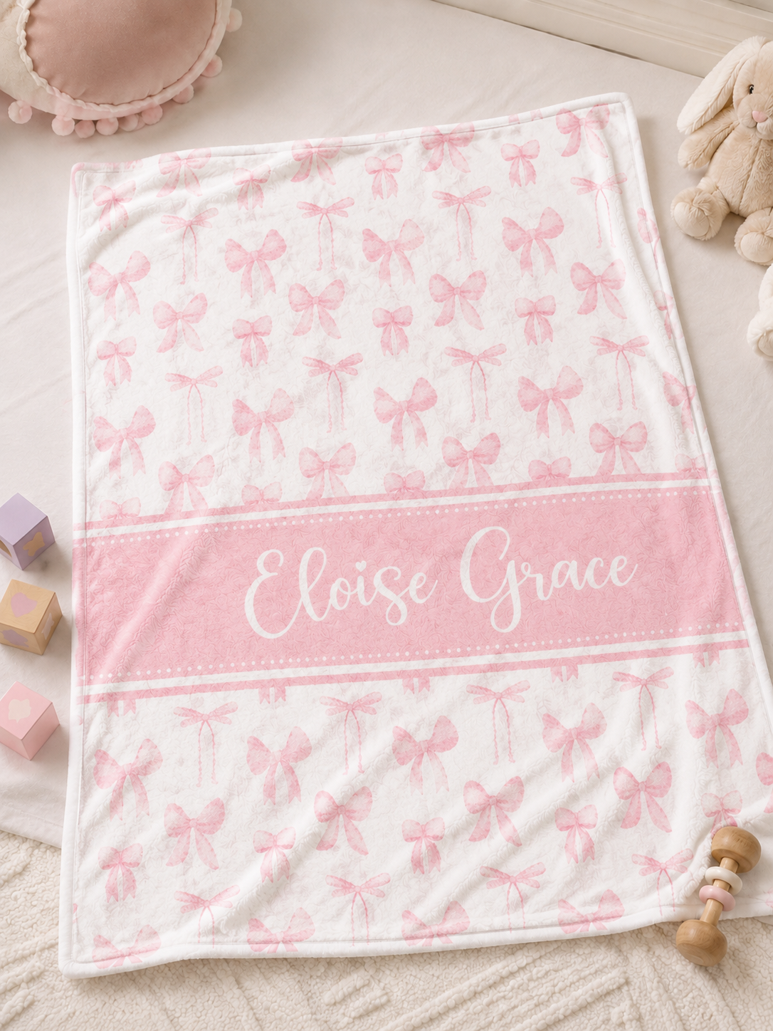 Personalized Name Blanket for Babies and Kids, Custom Printed Soft Blanket