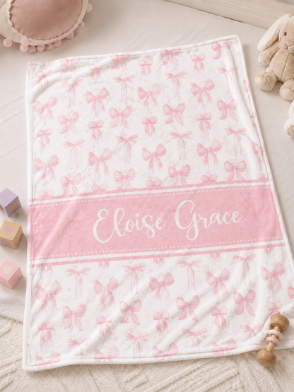 Personalized Name Blanket for Babies and Kids, Custom Printed Soft Blanket