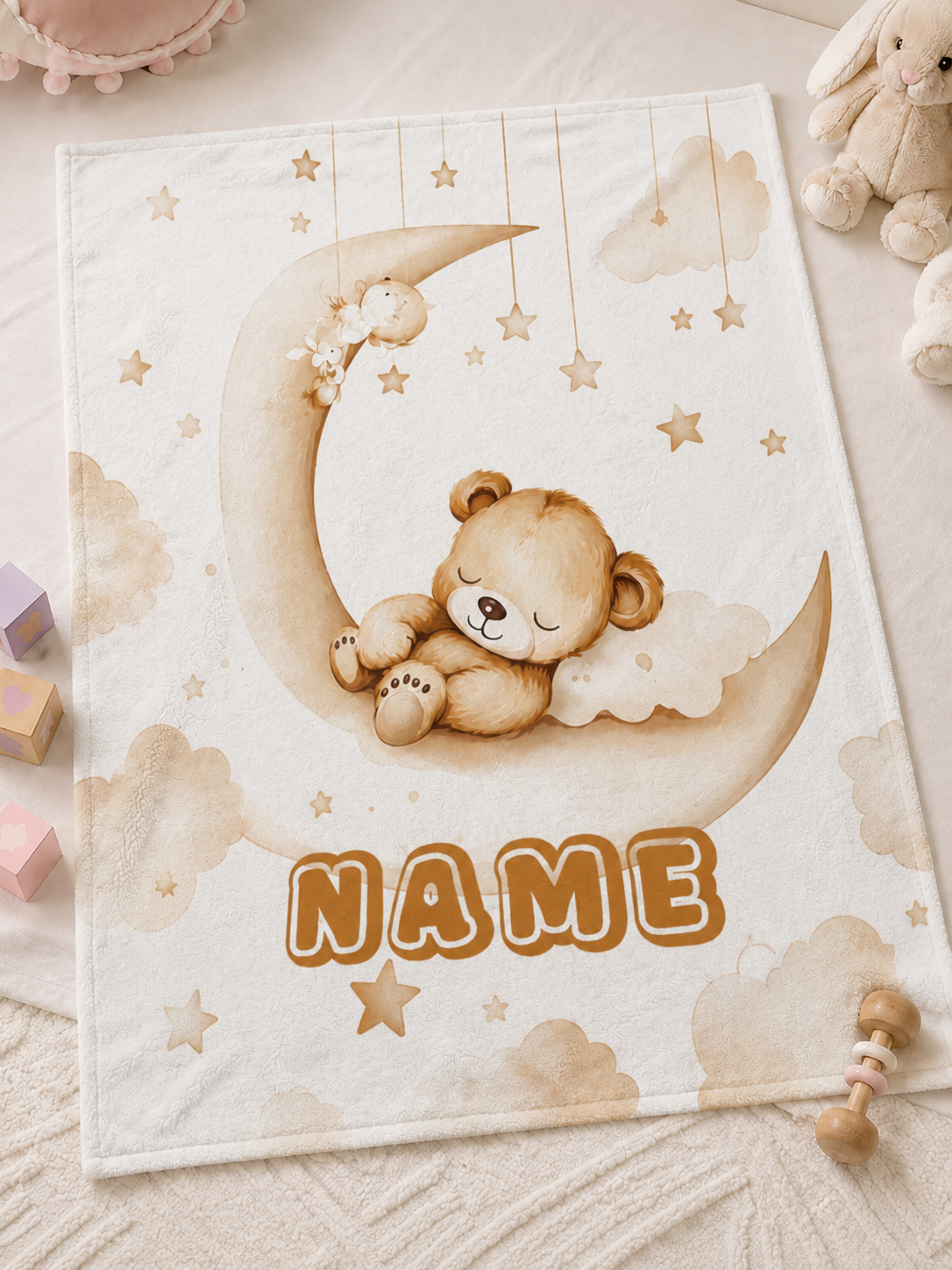 Personalized Name Blanket for Babies and Kids, Custom Printed Soft Blanket
