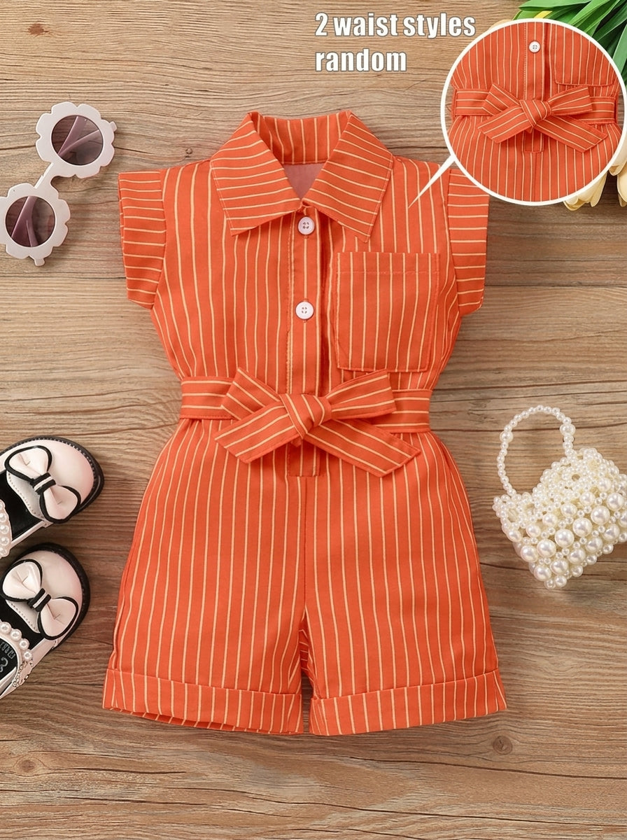Striped Baby Romper Jumpsuit For Summer Vacation And Everyday Wear