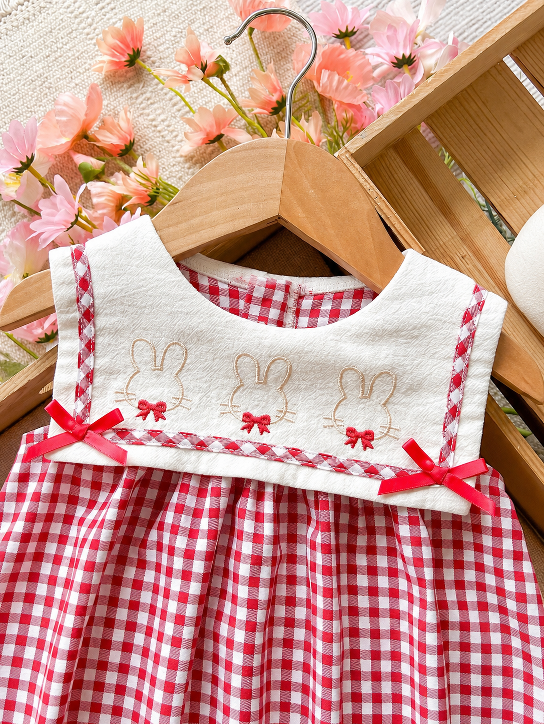Ruffle Collar Floral Print Sleeveless Dress for Baby Girls