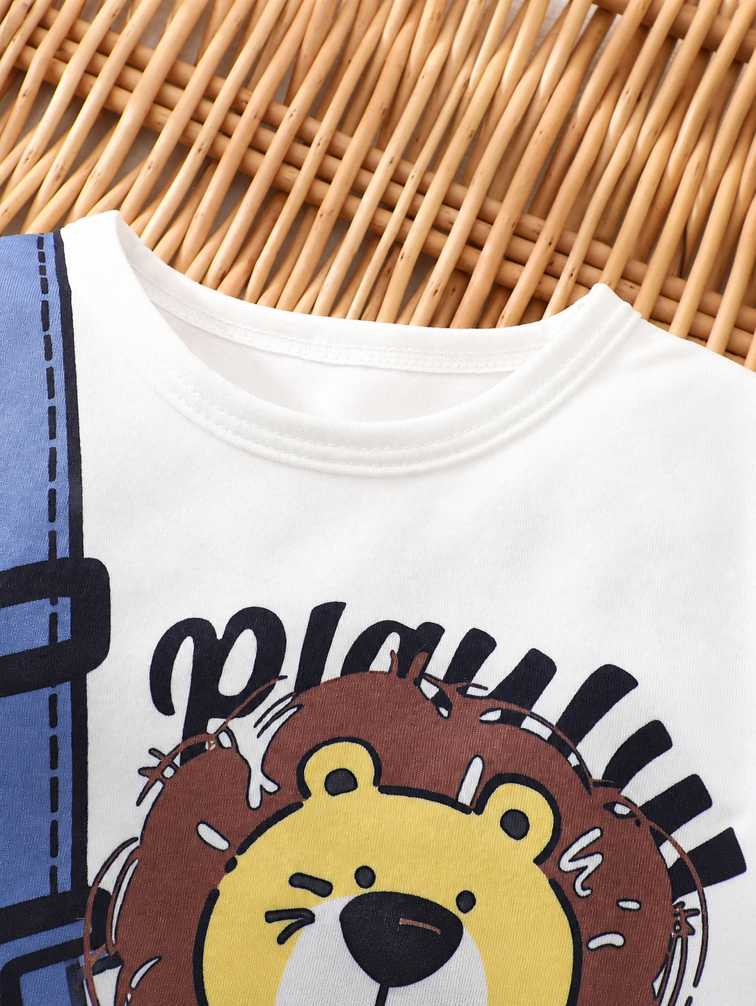 Baby Boy Summer Romper Featuring Cute Cartoon Panda Design