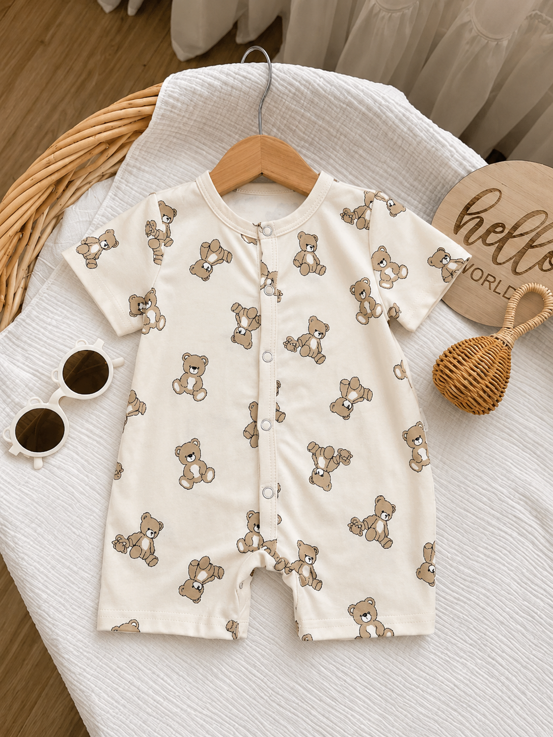 Infant Soft Knit Cartoon Romper - Adorable One-Piece Summer Outfit