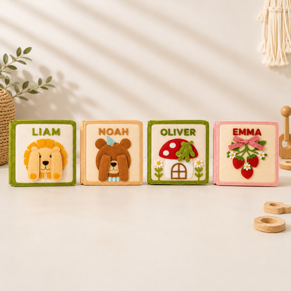 Personalized Quiet Book for Toddlers – Custom Name Felt Busy Book