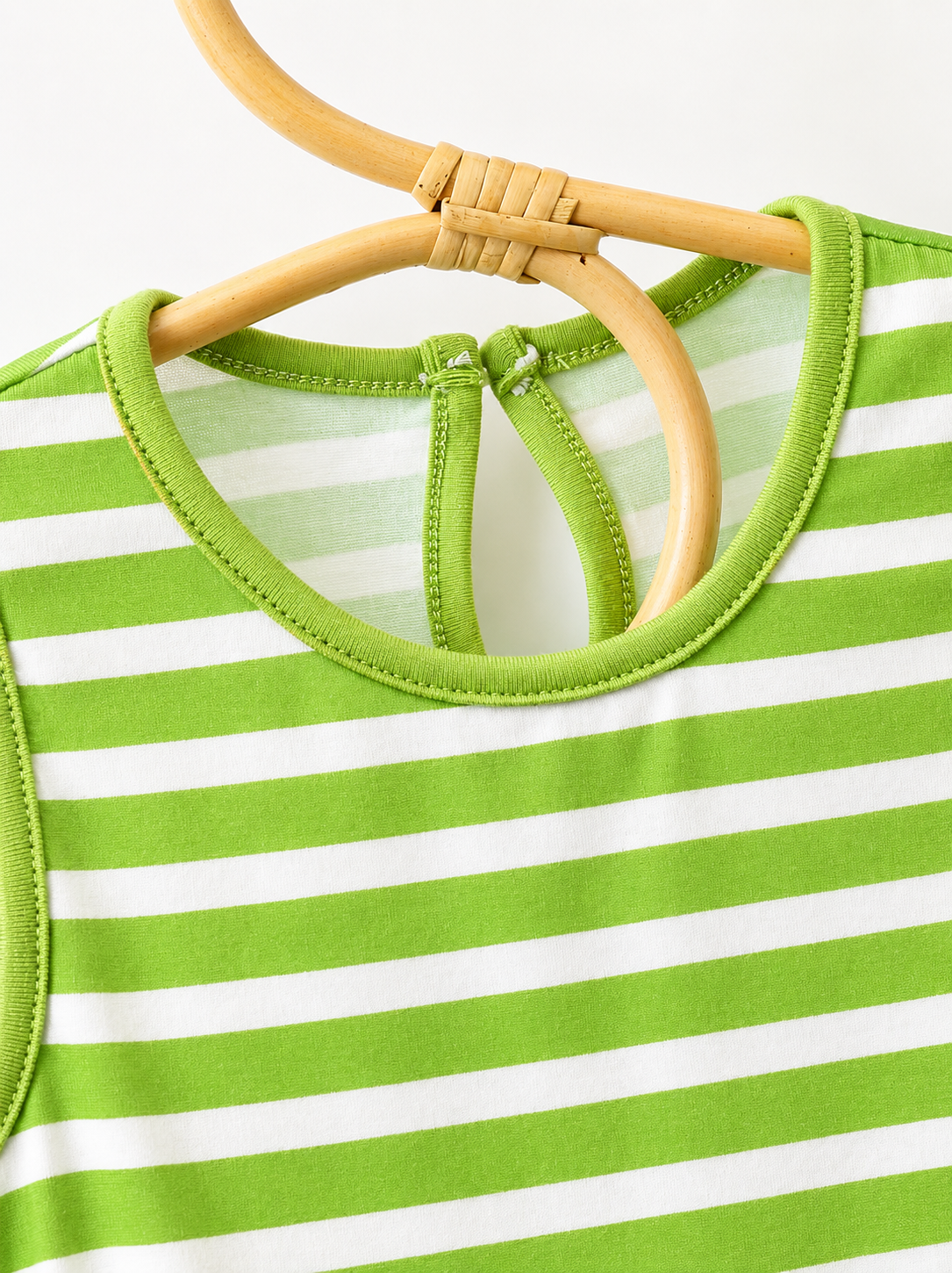 Baby Girl Striped Spliced Ruffle Trim Sleeveless Summer Casual Dress