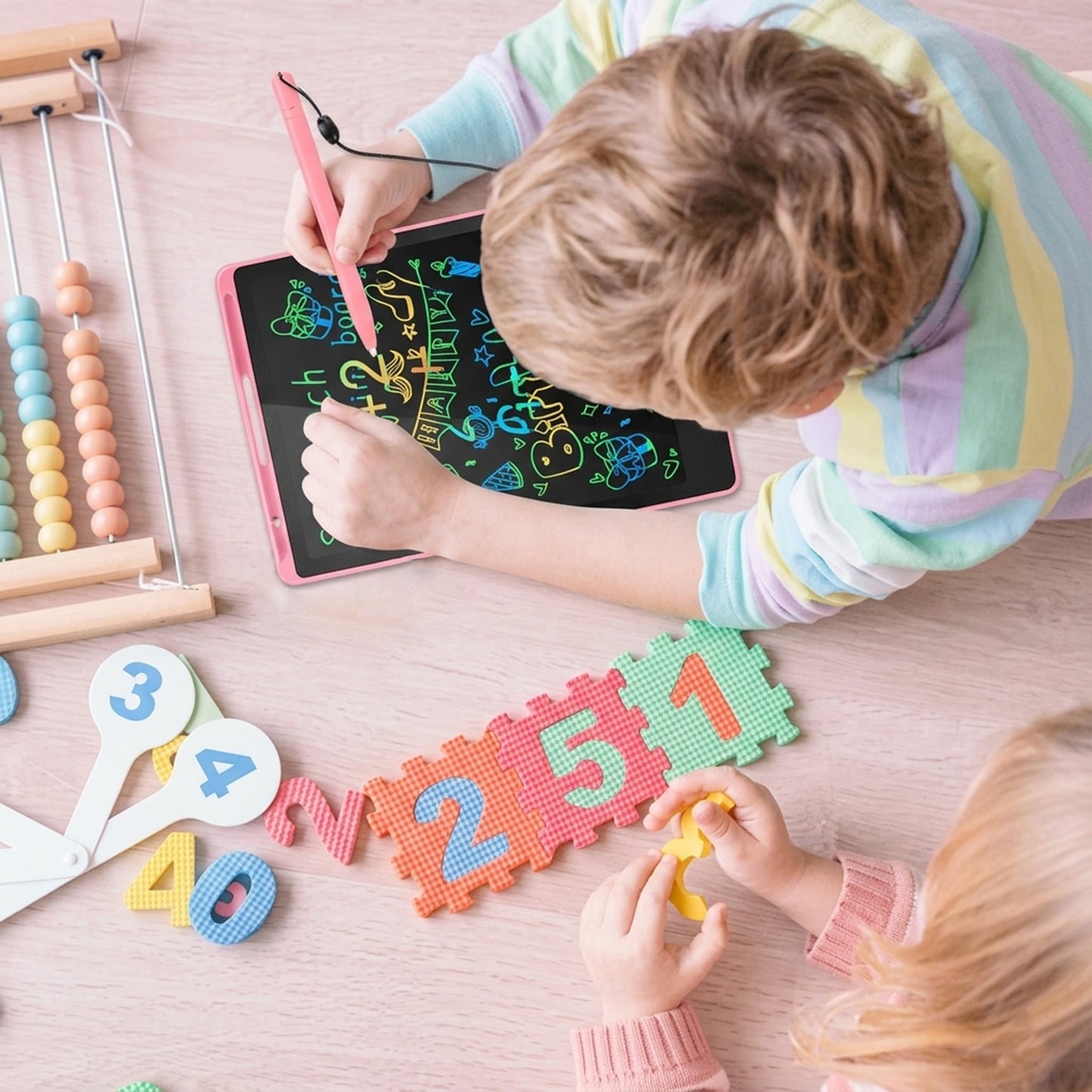 Colorful LCD Drawing Tablet - Portable Electronic Writing Pad - Creative Erasable Handwriting Board Gift for Boys & Girls