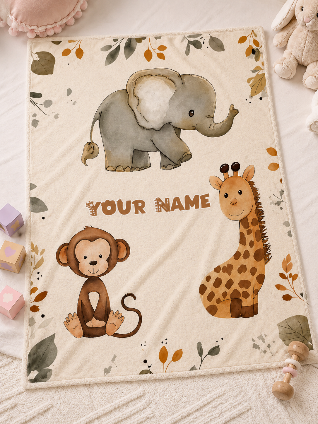Personalized Name Blanket for Babies and Kids, Custom Printed Soft Blanket