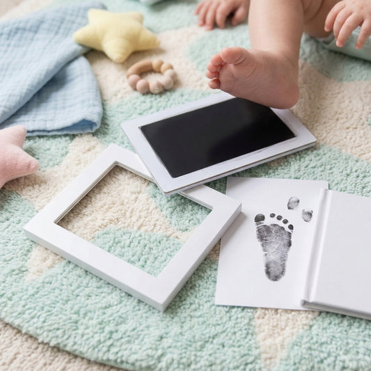 Clean-Touch Baby Hand and Footprint Kit - Safe Mess-Free Inkless Stamp Pad - Memorable DIY Newborn Souvenir & Baby Shower Gift