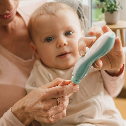 Electric Baby Nail Trimmer Set - Safe Multifunctional Manicure Tool - Portable Baby Nail File & Clippers for Toes & Fingernails