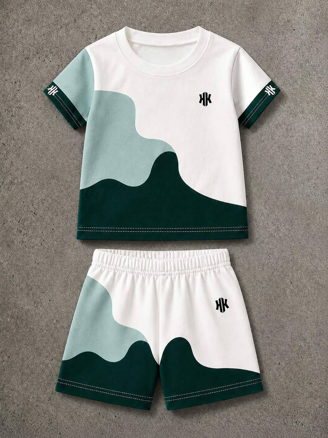 Cute Cartoon Car and Animal Pattern 2pcs Summer Suit for Boys