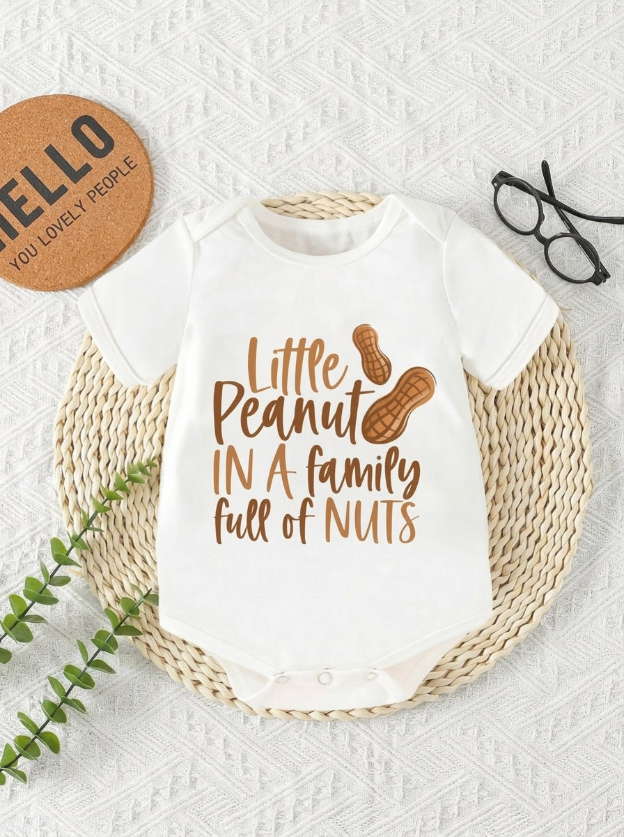 Cartoon Peanut Ombre Bodysuit For Baby Boys Casual Summer Outfit