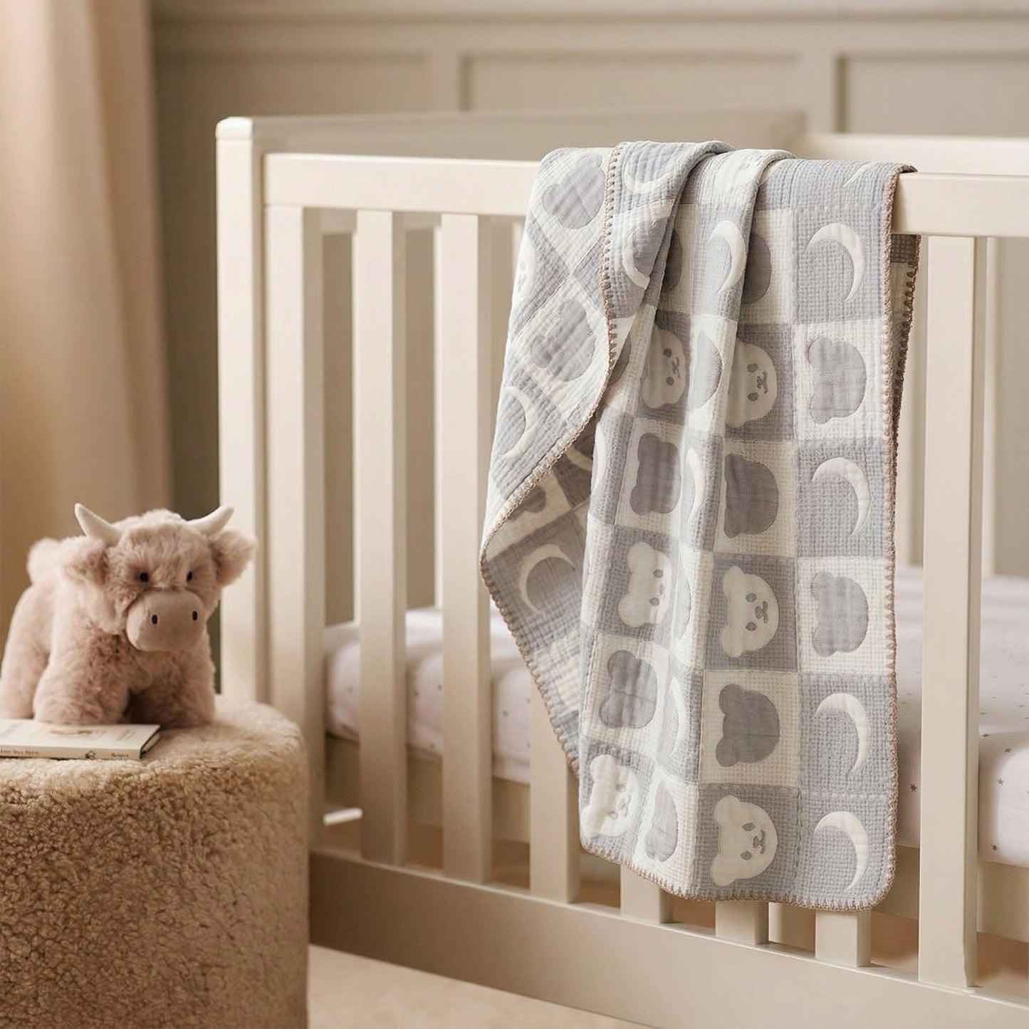 Custom Name Kids Cotton Blanket - Personalized Soft Bedding Set - Autumn & Winter Swaddle & Stroller Accessory