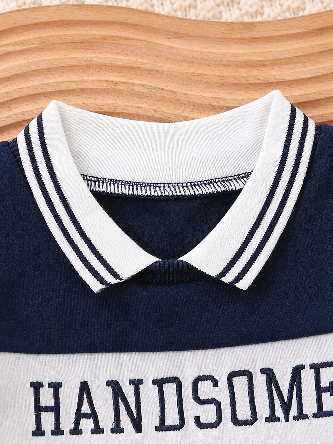 Playful Pals Baby Boy Letter Embroidery Polo and Shorts for Daily Wear