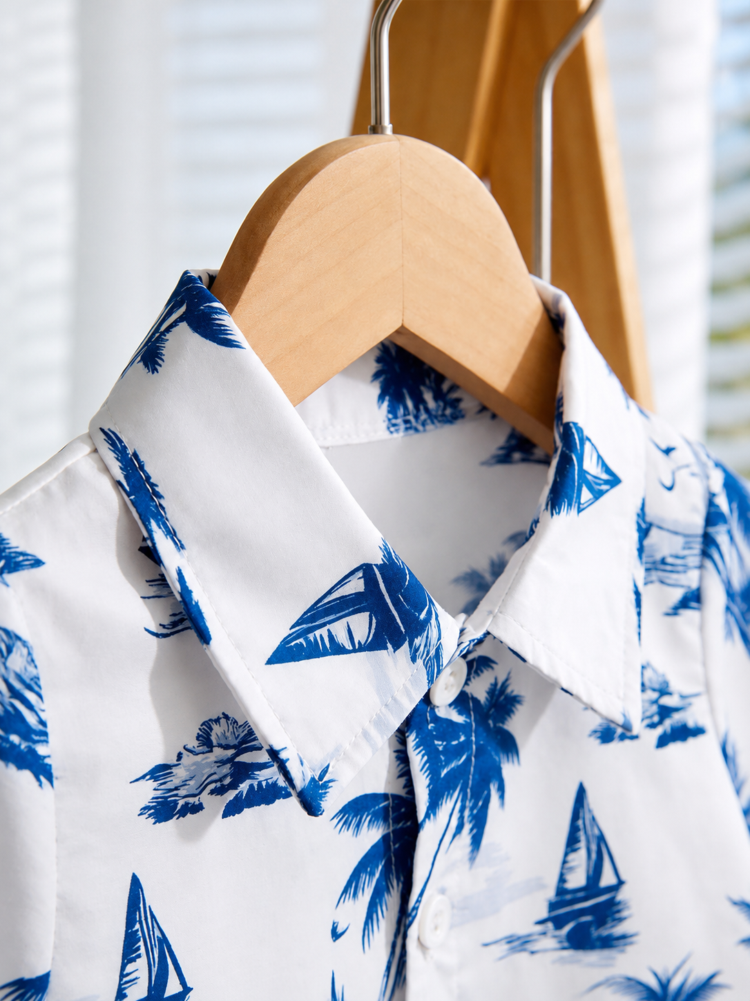 2pcs/Set Baby Boy Tropical Plant Pattern Vacation Outfit (6M-3T)
