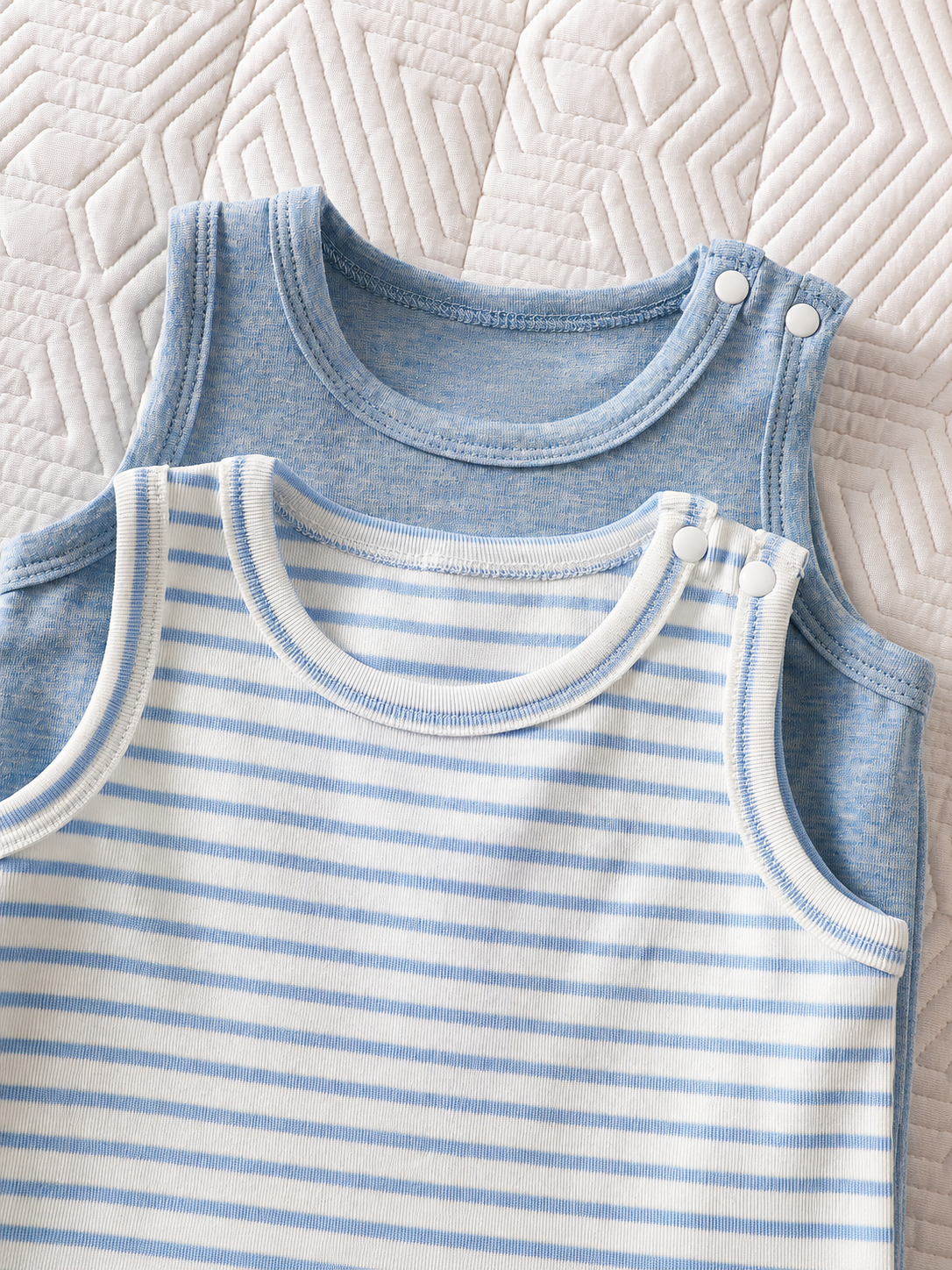 Baby Boy 2-Piece Stripe Printed Clothes Set - Casual Spring Summer Sun Outfit