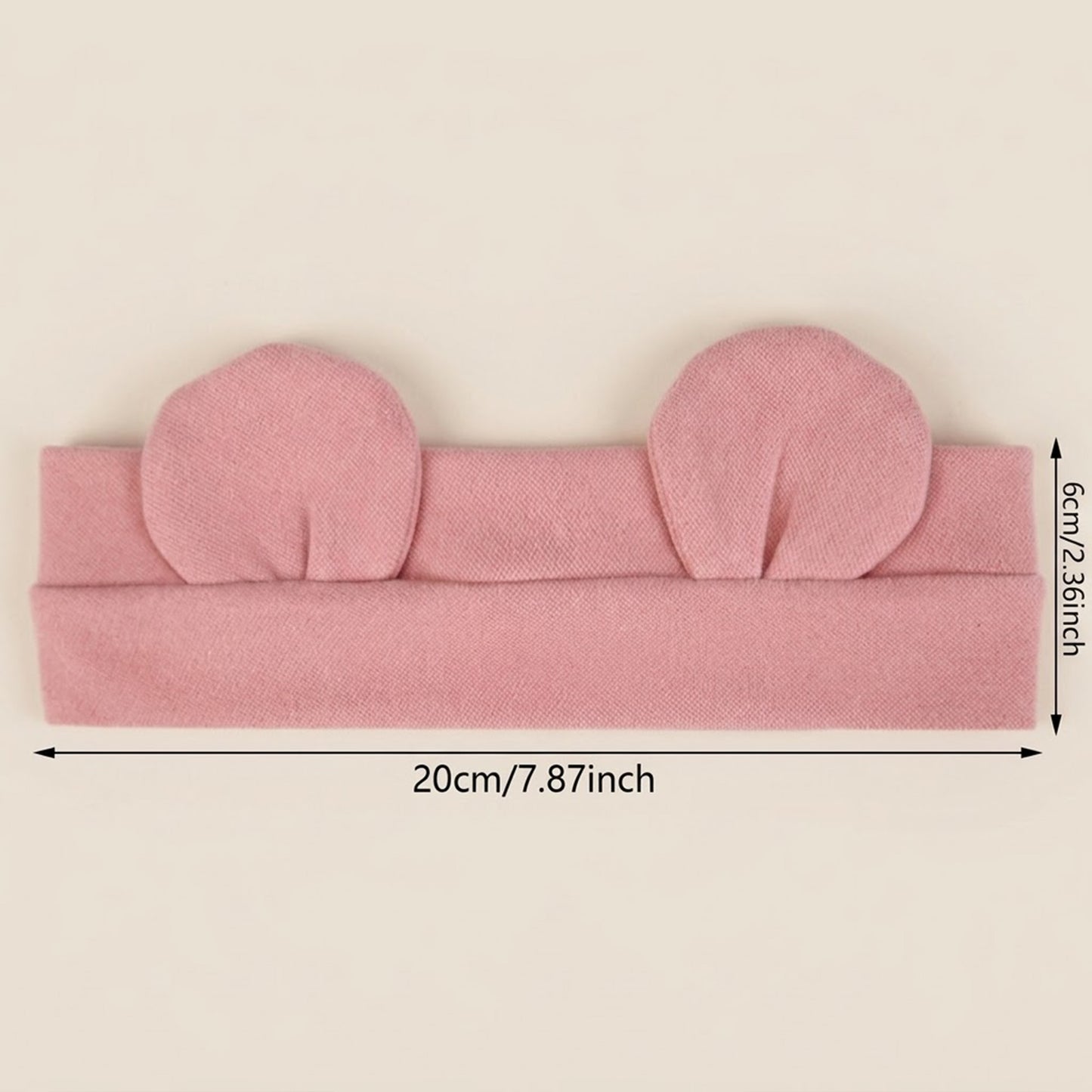 Cute Bear Ear Baby Headband - Soft Elastic Korean Turban - Newborn Infant Fall Winter Headwear for Boys & Girls
