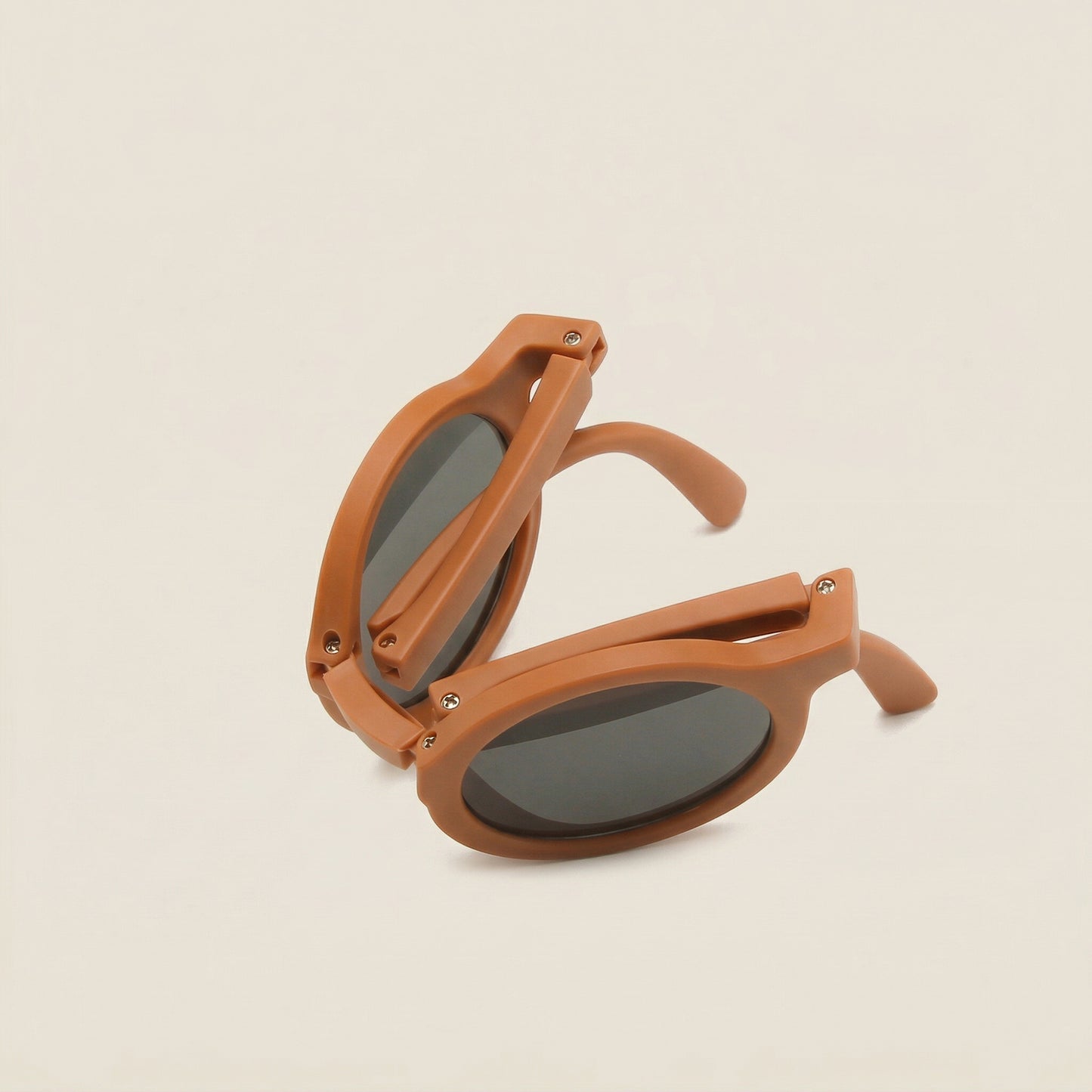 Foldable Kids Sunglasses - Portable Round Sun Glasses for Boys & Girls - Cute Baby Shades & Street Beat Eyewear