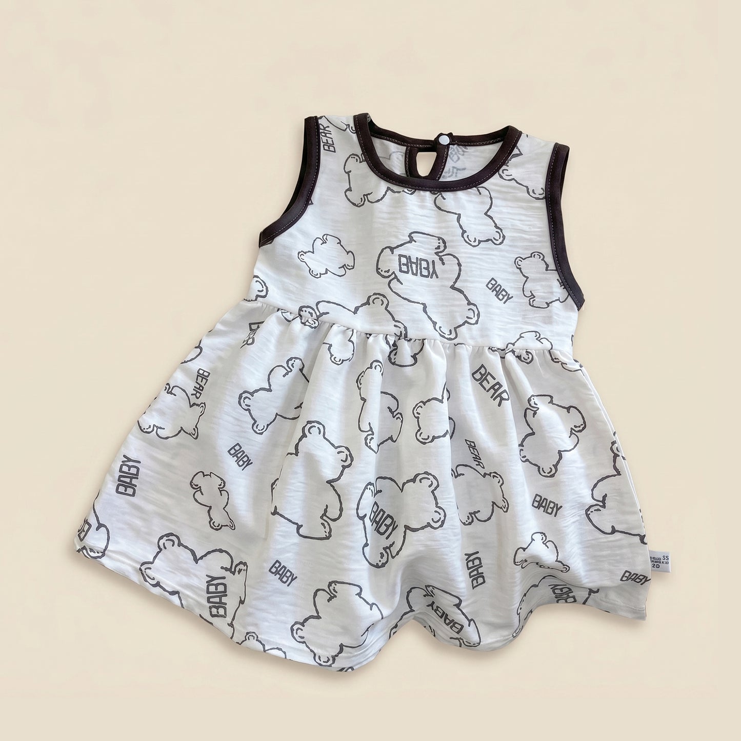 Newborn Girl Sleeveless Printed Dress - Casual Princess Style Clothing - Fashionable Baby Girl Leisure Outfits