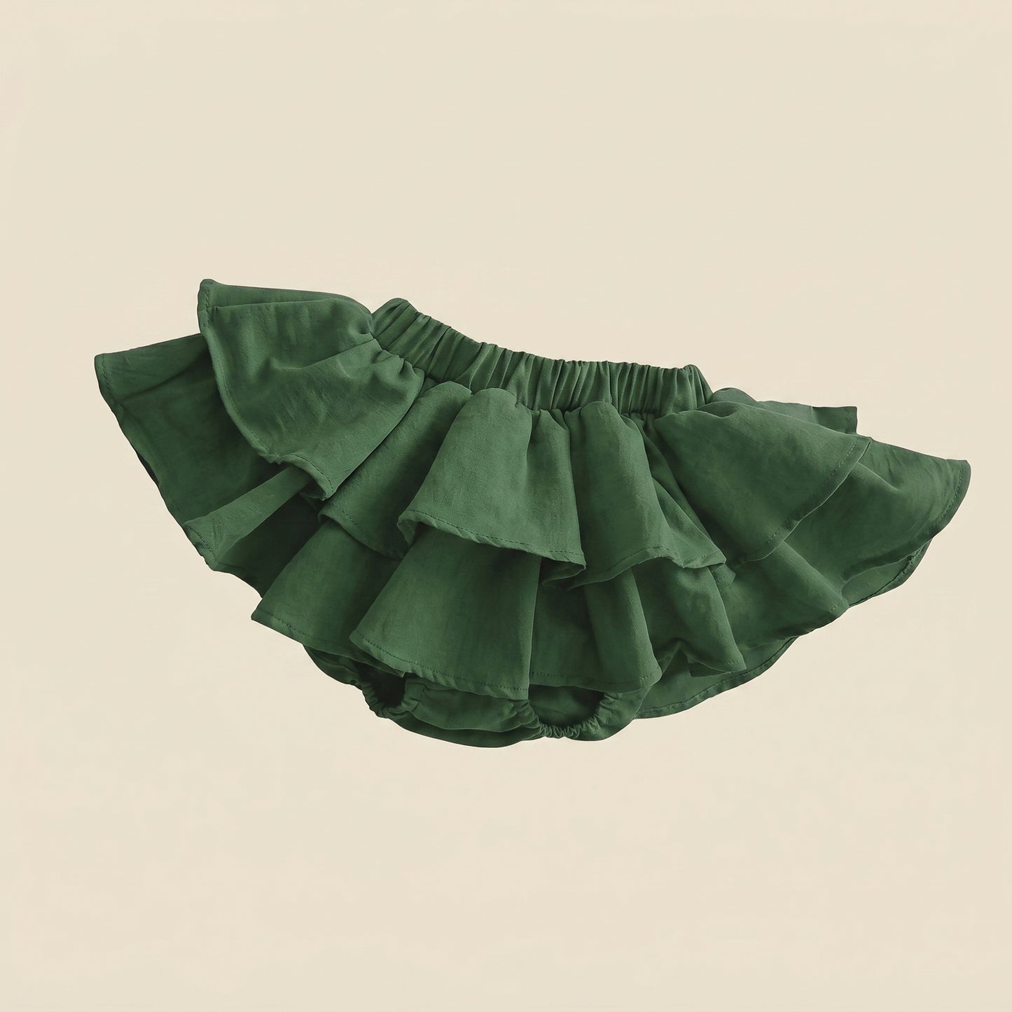 Double Layer Ruffle Lace Baby Skirt - Cotton Linen Toddler Pettiskirt - Casual and Wedding Clothing