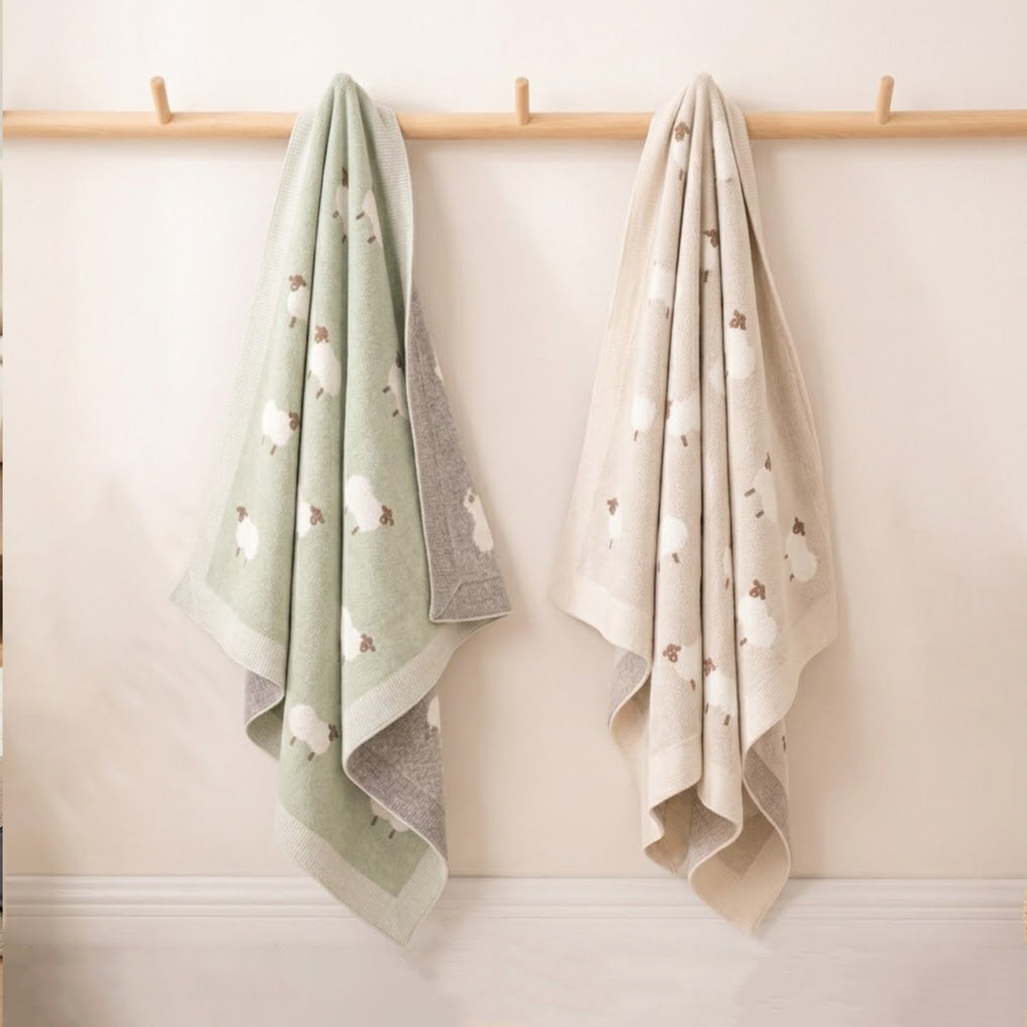 Knitted Baby Cotton Blanket - Pure Cotton Breathable Swaddle Wrap - Cozy Cuddle Quilt for Boys & Girls