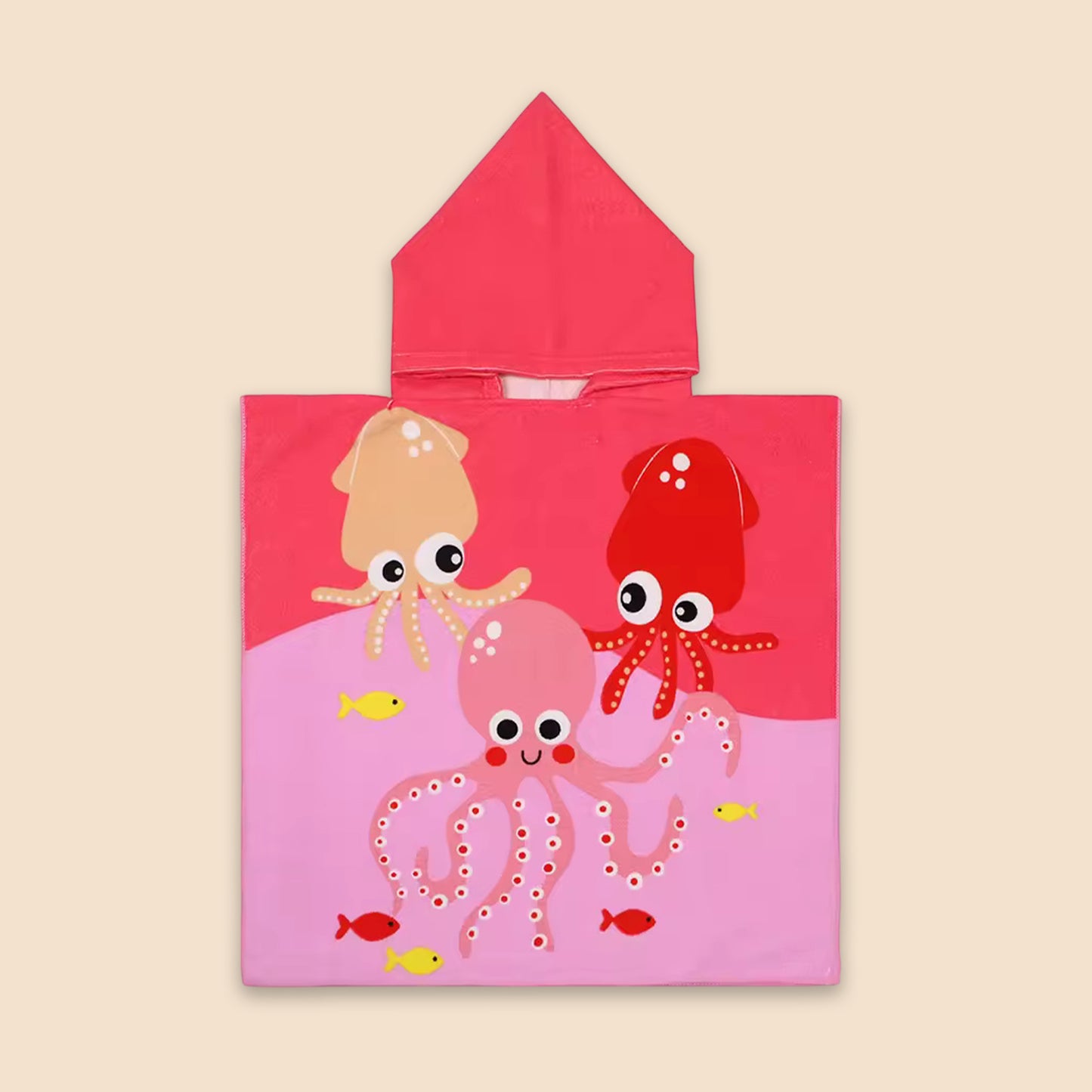 Cartoon Kids Hooded Cape Towel - Quick-Dry Beach & Bathrobe - Fun Unicorn Shark Dinosaur Print for Children