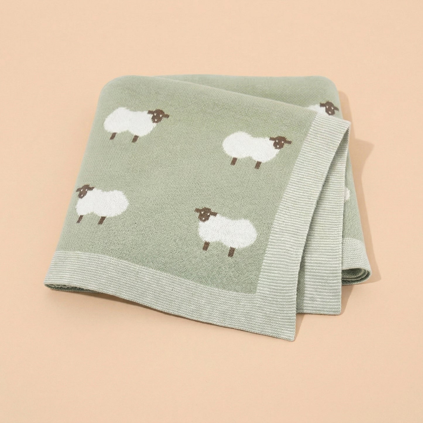 Knitted Baby Cotton Blanket - Pure Cotton Breathable Swaddle Wrap - Cozy Cuddle Quilt for Boys & Girls