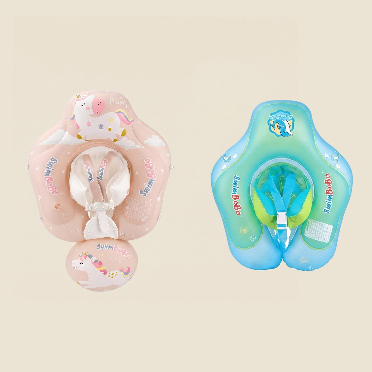 Safe-Swim Inflatable Baby Float - Premium Newborn Pool Ring with Stable Seat
