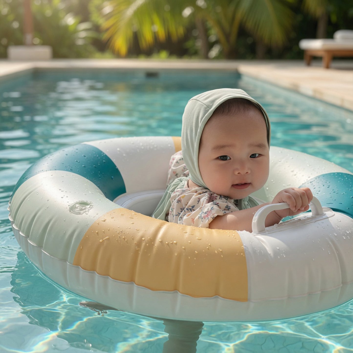 Essential Summer Pool Float with Seat - Perfect for Beach & Pool Parties - Secure Seat Pool Toy for Toddlers (1-3Y)