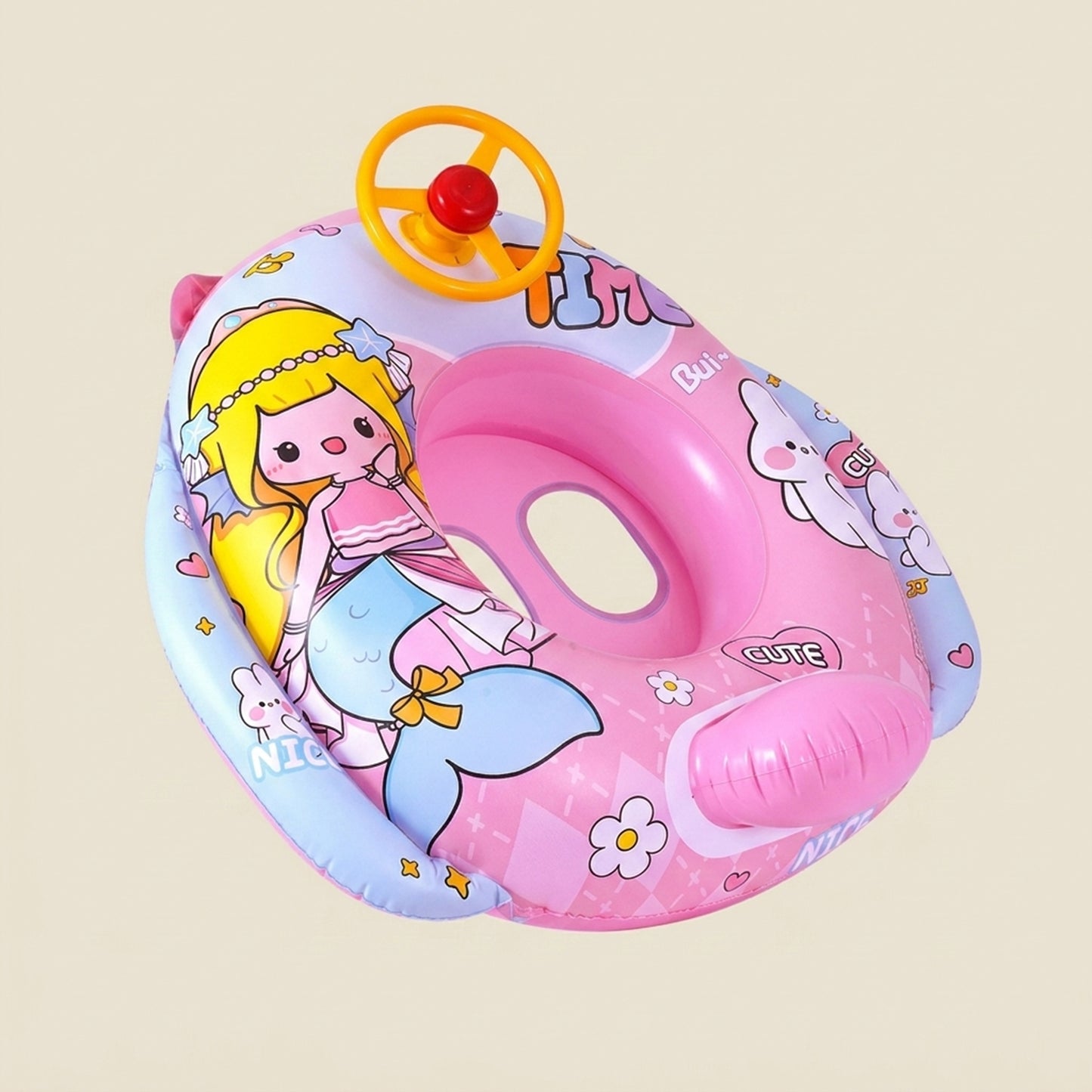 Eco-Friendly PVC Children's Swimming Ring - Durable Inflatable Water Toy for Kids
