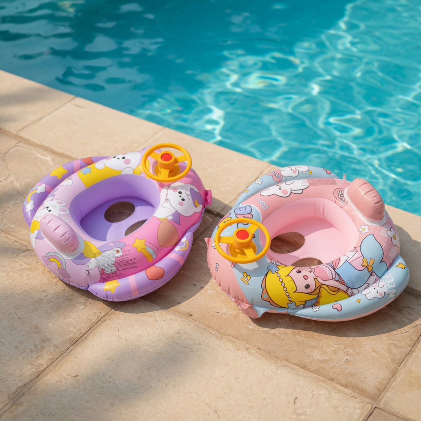 Eco-Friendly PVC Children's Swimming Ring - Durable Inflatable Water Toy for Kids